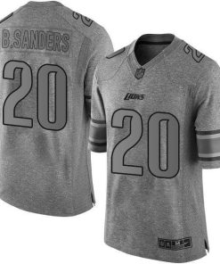 Nike Lions #20 Barry Sanders Gray Men's Stitched NFL Limited Gridiron Gray Jersey