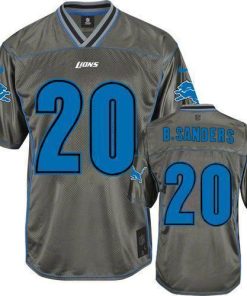 Nike Lions #20 Barry Sanders Grey Men's Stitched NFL Elite Vapor Jersey
