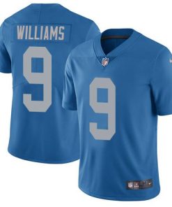 Nike Lions #9 Jameson Williams Blue Throwback Men's Stitched NFL Vapor Untouchable Limited Jersey