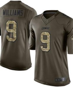 Nike Lions #9 Jameson Williams Green Men's Stitched NFL Limited 2015 Salute To Service Jersey
