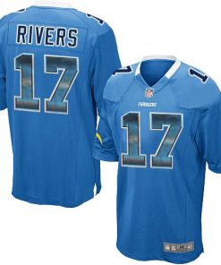 Nike Los Angeles Chargers #17 Philip Rivers Electric Blue Alternate Men's Stitched NFL Limited Strobe Jersey Men's