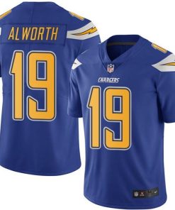 Nike Los Angeles Chargers #19 Lance Alworth Electric Blue Men's Stitched NFL Limited Rush Jersey Men's