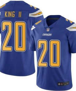 Nike Los Angeles Chargers #20 Desmond King II Electric Blue Men's Stitched NFL Limited Rush Jersey Men's