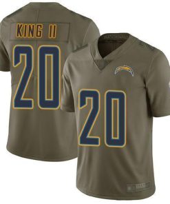 Nike Los Angeles Chargers #20 Desmond King II Olive Men's Stitched NFL Limited 2017 Salute To Service Jersey Men's