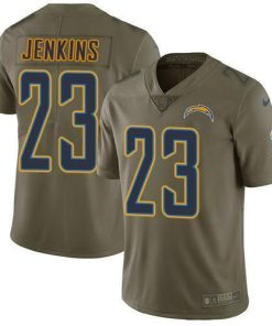 Nike Los Angeles Chargers #23 Rayshawn Jenkins Olive Men's Stitched NFL Limited 2017 Salute To Service Jersey Men's