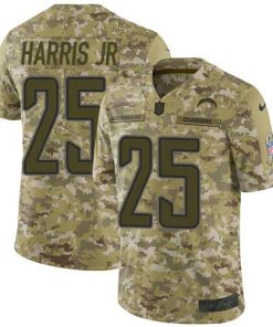 Nike Los Angeles Chargers #25 Chris Harris Jr Camo Men's Stitched NFL Limited 2018 Salute To Service Jersey Men's