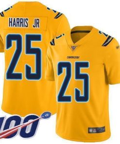 Nike Los Angeles Chargers #25 Chris Harris Jr Gold Men's Stitched NFL Limited Inverted Legend 100th Season Jersey Men's
