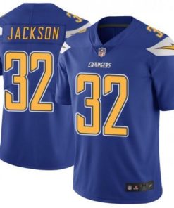 Nike Los Angeles Chargers #32 Justin Jackson Electric Blue Men's Stitched NFL Limited Rush Jersey Men's