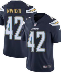 Nike Los Angeles Chargers #42 Uchenna Nwosu Navy Blue Team Color Men's Stitched NFL Vapor Untouchable Limited Jersey Men's