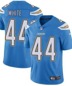 Nike Los Angeles Chargers #44 Kyzir White Electric Blue Alternate Men's Stitched NFL Vapor Untouchable Limited Jersey Men's