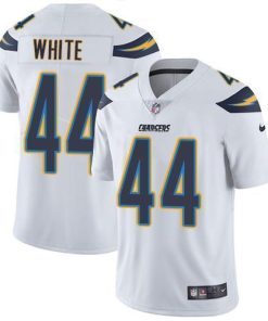 Nike Los Angeles Chargers #44 Kyzir White White Men's Stitched NFL Vapor Untouchable Limited Jersey Men's