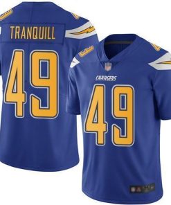 Nike Los Angeles Chargers #49 Drue Tranquill Electric Blue Men's Stitched NFL Limited Rush Jersey Men's