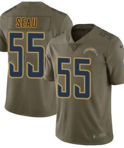 Nike Los Angeles Chargers #55 Junior Seau Olive Men's Stitched NFL Limited 2017 Salute to Service Jersey Men's