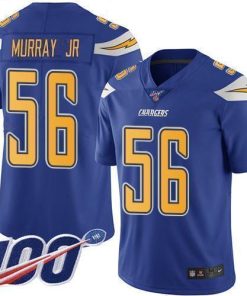 Nike Los Angeles Chargers #56 Kenneth Murray Jr Electric Blue Men's Stitched NFL Limited Rush 100th Season Jersey Men's