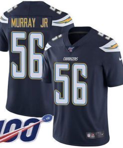 Nike Los Angeles Chargers #56 Kenneth Murray Jr Navy Blue Team Color Men's Stitched NFL 100th Season Vapor Untouchable Limited Jersey Men's