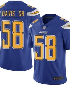Nike Los Angeles Chargers #58 Thomas Davis Sr Electric Blue Men's Stitched NFL Limited Rush Jersey Men's