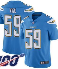 Nike Los Angeles Chargers #59 Nick Vigil Electric Blue Alternate Men's Stitched NFL 100th Season Vapor Untouchable Limited Jersey Men's