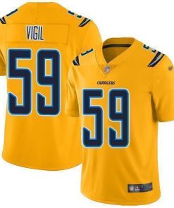 Nike Los Angeles Chargers #59 Nick Vigil Gold Men's Stitched NFL Limited Inverted Legend Jersey Men's