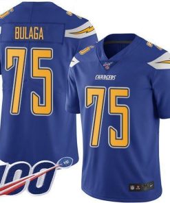 Nike Los Angeles Chargers #75 Bryan Bulaga Electric Blue Men's Stitched NFL Limited Rush 100th Season Jersey Men's