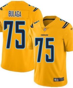 Nike Los Angeles Chargers #75 Bryan Bulaga Gold Men's Stitched NFL Limited Inverted Legend Jersey Men's