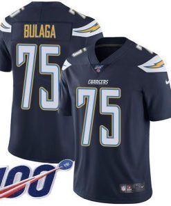 Nike Los Angeles Chargers #75 Bryan Bulaga Navy Blue Team Color Men's Stitched NFL 100th Season Vapor Untouchable Limited Jersey Men's