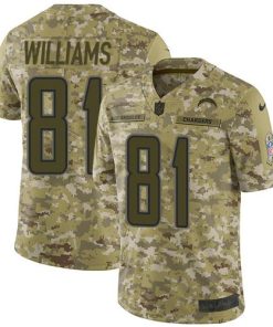 Nike Los Angeles Chargers #81 Mike Williams Camo Men's Stitched NFL Limited 2018 Salute To Service Jersey Men's