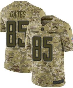 Nike Los Angeles Chargers #85 Antonio Gates Camo Men's Stitched NFL Limited 2018 Salute To Service Jersey Men's