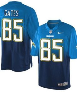 Nike Los Angeles Chargers #85 Antonio Gates Electric Blue/Navy Blue Men's Stitched NFL Elite Fadeaway Fashion Jersey Men's