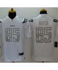 Nike Los Angeles Chargers #85 Antonio Gates White Men's Stitched NFL Limited Platinum Jersey Men's