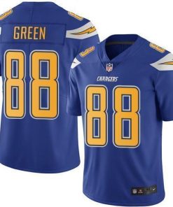 Nike Los Angeles Chargers #88 Virgil Green Electric Blue Men's Stitched NFL Limited Rush Jersey Men's