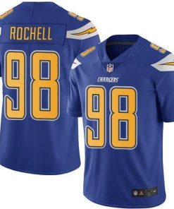 Nike Los Angeles Chargers #98 Isaac Rochell Electric Blue Men's Stitched NFL Limited Rush Jersey Men's