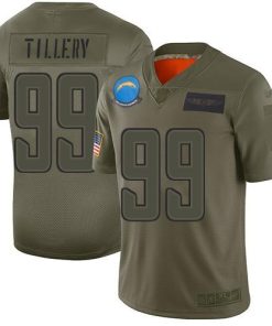 Nike Los Angeles Chargers #99 Jerry Tillery Camo Men's Stitched NFL Limited 2019 Salute To Service Jersey Men's