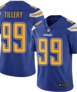 Nike Los Angeles Chargers #99 Jerry Tillery Electric Blue Men's Stitched NFL Limited Rush Jersey Men's