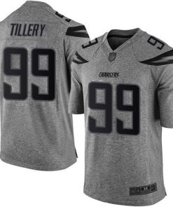 Nike Los Angeles Chargers #99 Jerry Tillery Gray Men's Stitched NFL Limited Gridiron Gray Jersey Men's