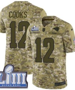 Nike Los Angeles Rams #12 Brandin Cooks Camo Super Bowl LIII Bound Men's Stitched NFL Limited 2018 Salute To Service Jersey Men's