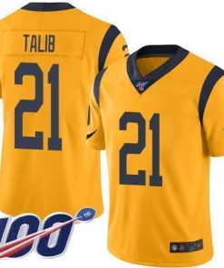Nike Los Angeles Rams #21 Aqib Talib Gold Men's Stitched NFL Limited Rush 100th Season Jersey Men's