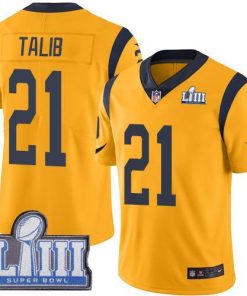 Nike Los Angeles Rams #21 Aqib Talib Gold Super Bowl LIII Bound Men's Stitched NFL Limited Rush Jersey Men's