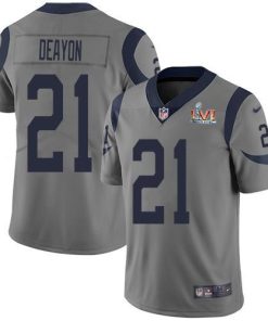 Nike Los Angeles Rams #21 Donte Deayon Gray Super Bowl LVI Patch Men's Stitched NFL Limited Inverted Legend Jersey Men's