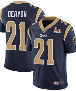 Nike Los Angeles Rams #21 Donte Deayon Navy Blue Team Color Super Bowl LVI Patch Men's Stitched NFL Vapor Untouchable Limited Jersey Men's