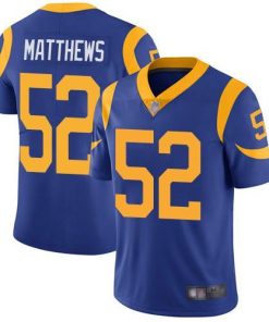 Nike Los Angeles Rams #52 Clay Matthews Royal Blue Alternate Men's Stitched NFL Vapor Untouchable Limited Jersey Men's