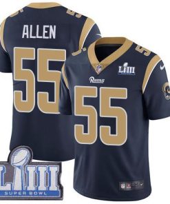 Nike Los Angeles Rams #55 Brian Allen Navy Blue Team Color Super Bowl LIII Bound Men's Stitched NFL Vapor Untouchable Limited Jersey Men's