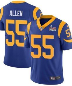 Nike Los Angeles Rams #55 Brian Allen Royal Blue Alternate Super Bowl LVI Patch Men's Stitched NFL Vapor Untouchable Limited Jersey Men's