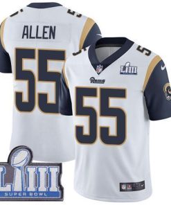 Nike Los Angeles Rams #55 Brian Allen White Super Bowl LIII Bound Men's Stitched NFL Vapor Untouchable Limited Jersey Men's
