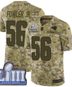 Nike Los Angeles Rams #56 Dante Fowler Jr Camo Super Bowl LIII Bound Men's Stitched NFL Limited 2018 Salute To Service Jersey Men's