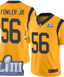 Nike Los Angeles Rams #56 Dante Fowler Jr Gold Super Bowl LIII Bound Men's Stitched NFL Limited Rush Jersey Men's