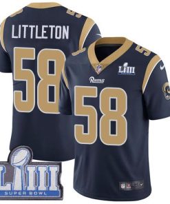 Nike Los Angeles Rams #58 Cory Littleton Navy Blue Team Color Super Bowl LIII Bound Men's Stitched NFL Vapor Untouchable Limited Jersey Men's