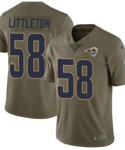 Nike Los Angeles Rams #58 Cory Littleton Olive Men's Stitched NFL Limited 2017 Salute To Service Jersey Men's