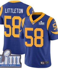 Nike Los Angeles Rams #58 Cory Littleton Royal Blue Alternate Super Bowl LIII Bound Men's Stitched NFL Vapor Untouchable Limited Jersey Men's