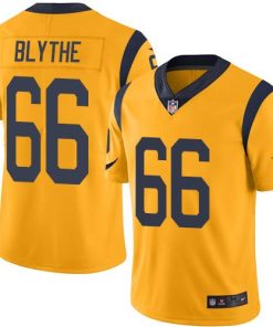 Nike Los Angeles Rams #66 Austin Blythe Gold Men's Stitched NFL Limited Rush Jersey Men's