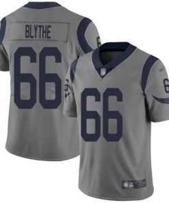 Nike Los Angeles Rams #66 Austin Blythe Gray Men's Stitched NFL Limited Inverted Legend Jersey Men's